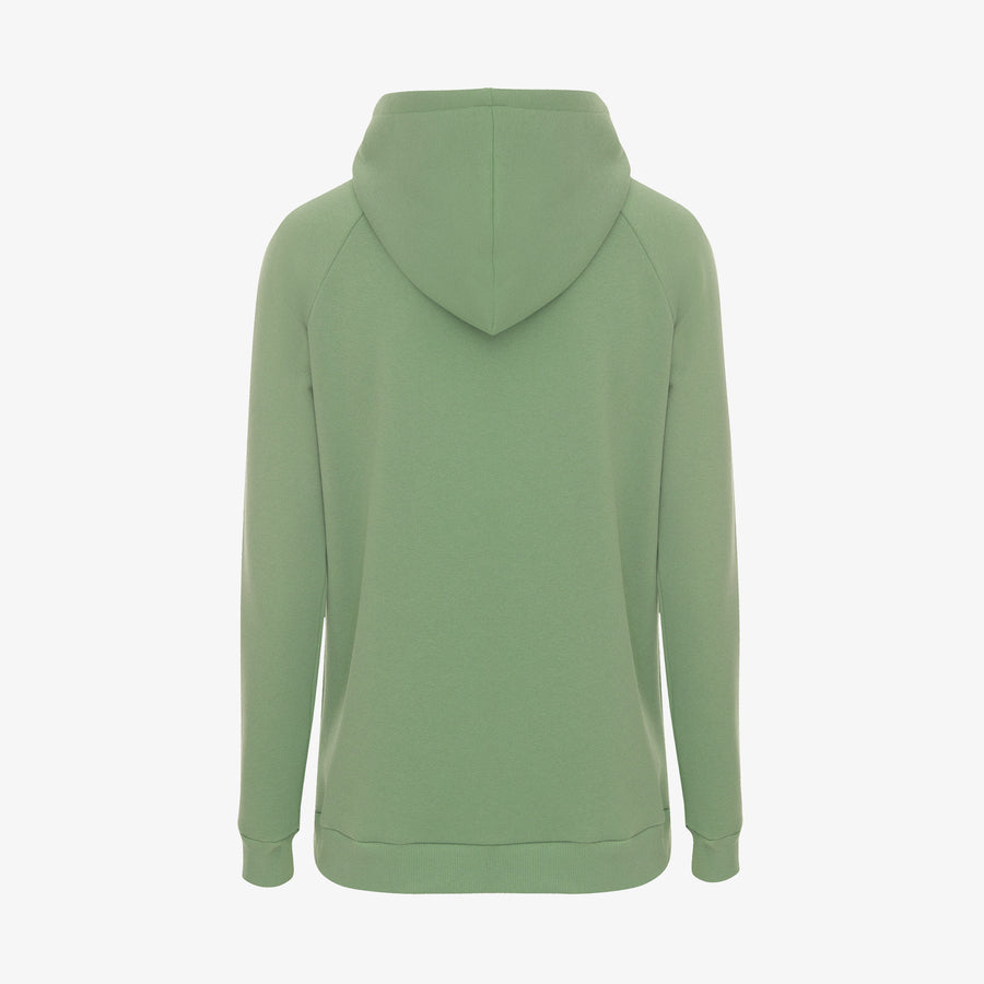 soft unisex hoodie in matcha green