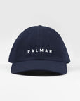 Granatowa czapka z daszkiem z logo Palmar. Navy blue baseball cap with Palmar logo.