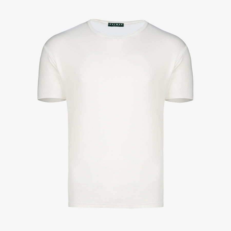 Biała, meska koszulka bambusowa. T-shirt z wiskozy bambusowej. Men's bamboo t-shirt. White tee for men.