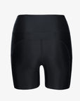 Czarne getry do ćwiczeń z filtrem UV, szybkoschnące, modelujące. Black shorts made from sweat-wicking, quick-drying fabric.